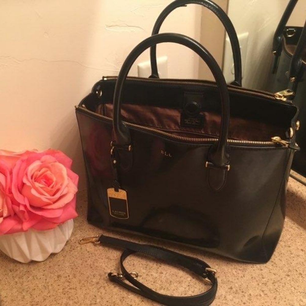 Ralph Lauren Large Newbury Double Zipper Satchel